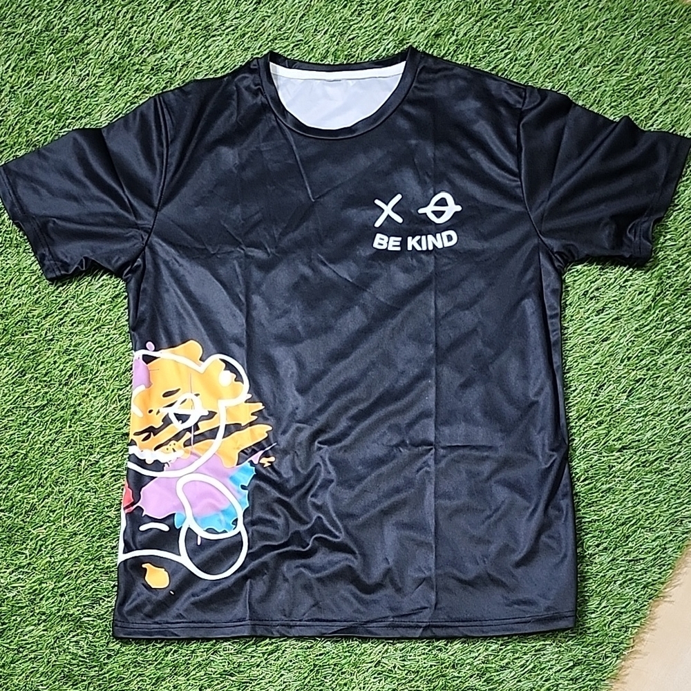 Be Kind Men's Short Sleeve Tee - Black and Multicolor